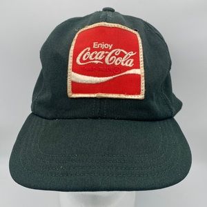 Vintage Coca-Cola Green Riverside SnapBack Cap Hat Size M